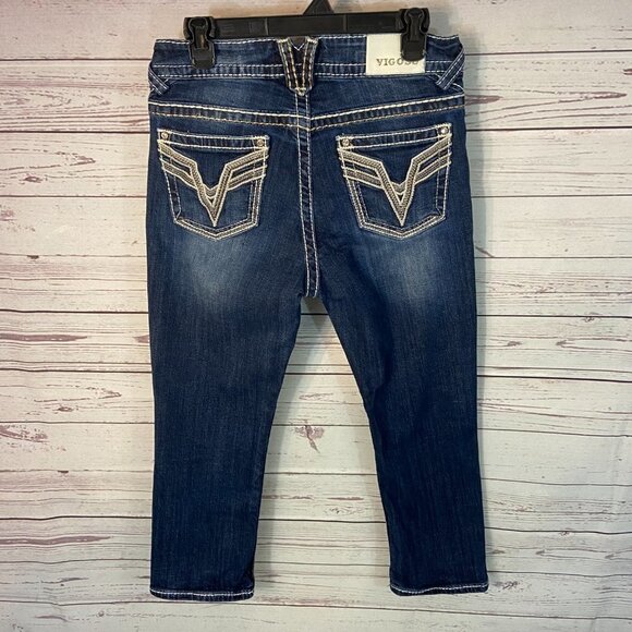 Vigoss The Chelsea Capri Jeans Women's Size 6 (29 x 22) Mid Rise Embellished - Picture 4 of 14